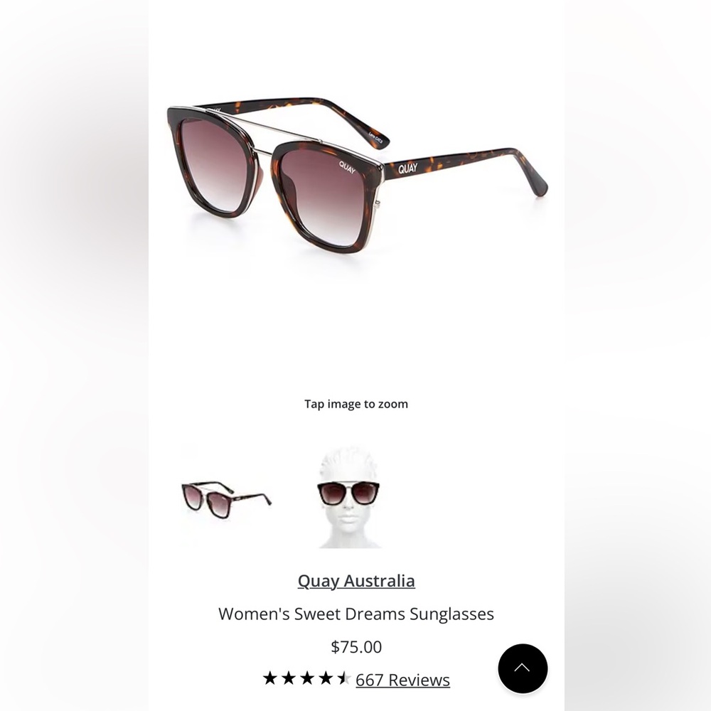 NWT Quay Sweet Dreams Sunglasses - Tortoise/Brown Fade